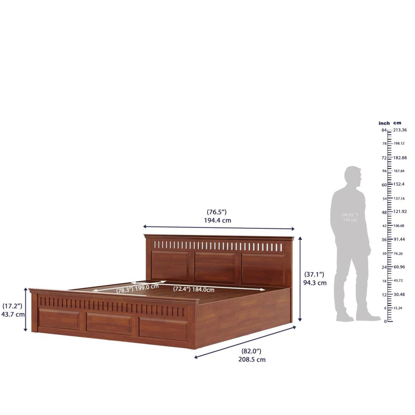 Ren Solid Wood Bed