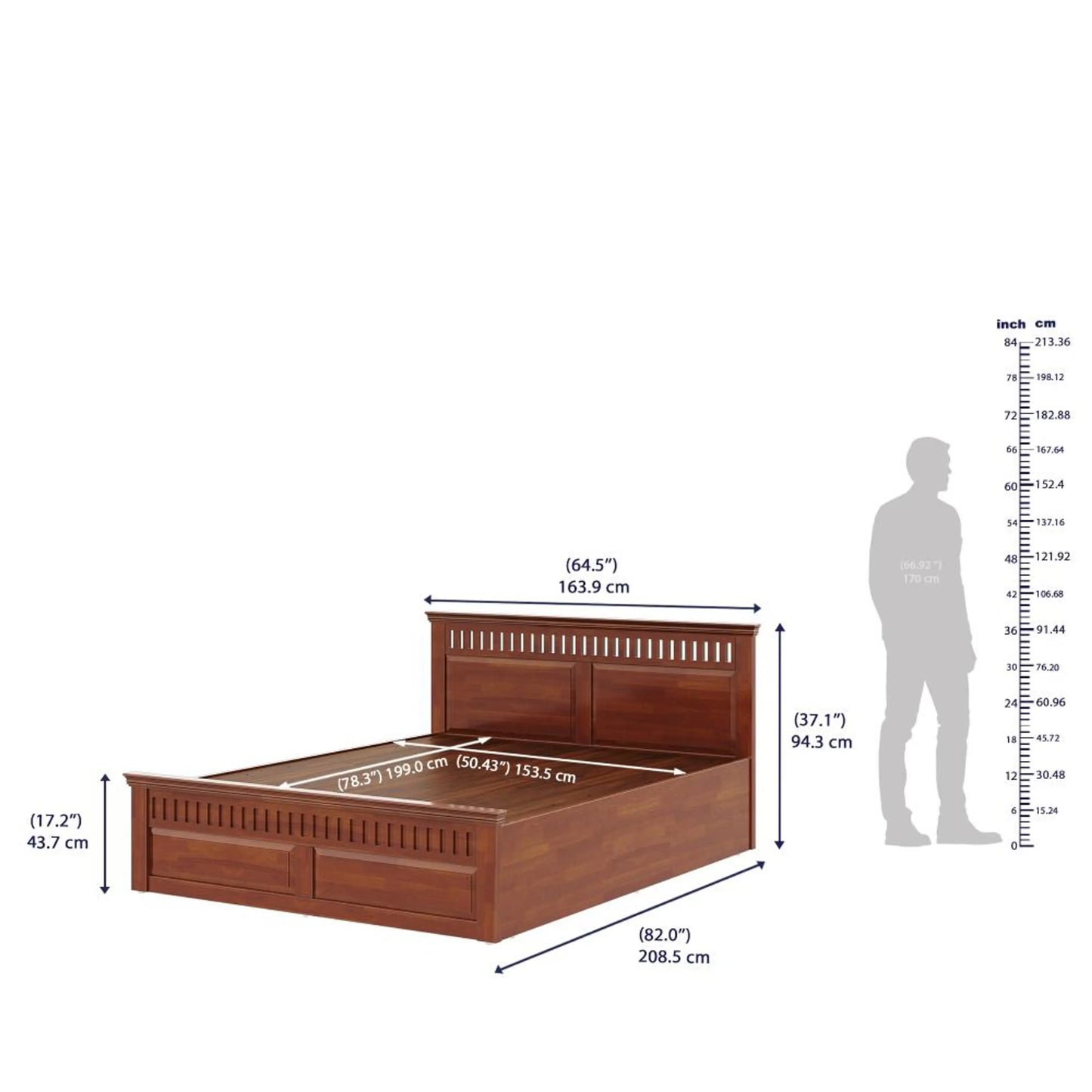 Ren Solid Wood Bed