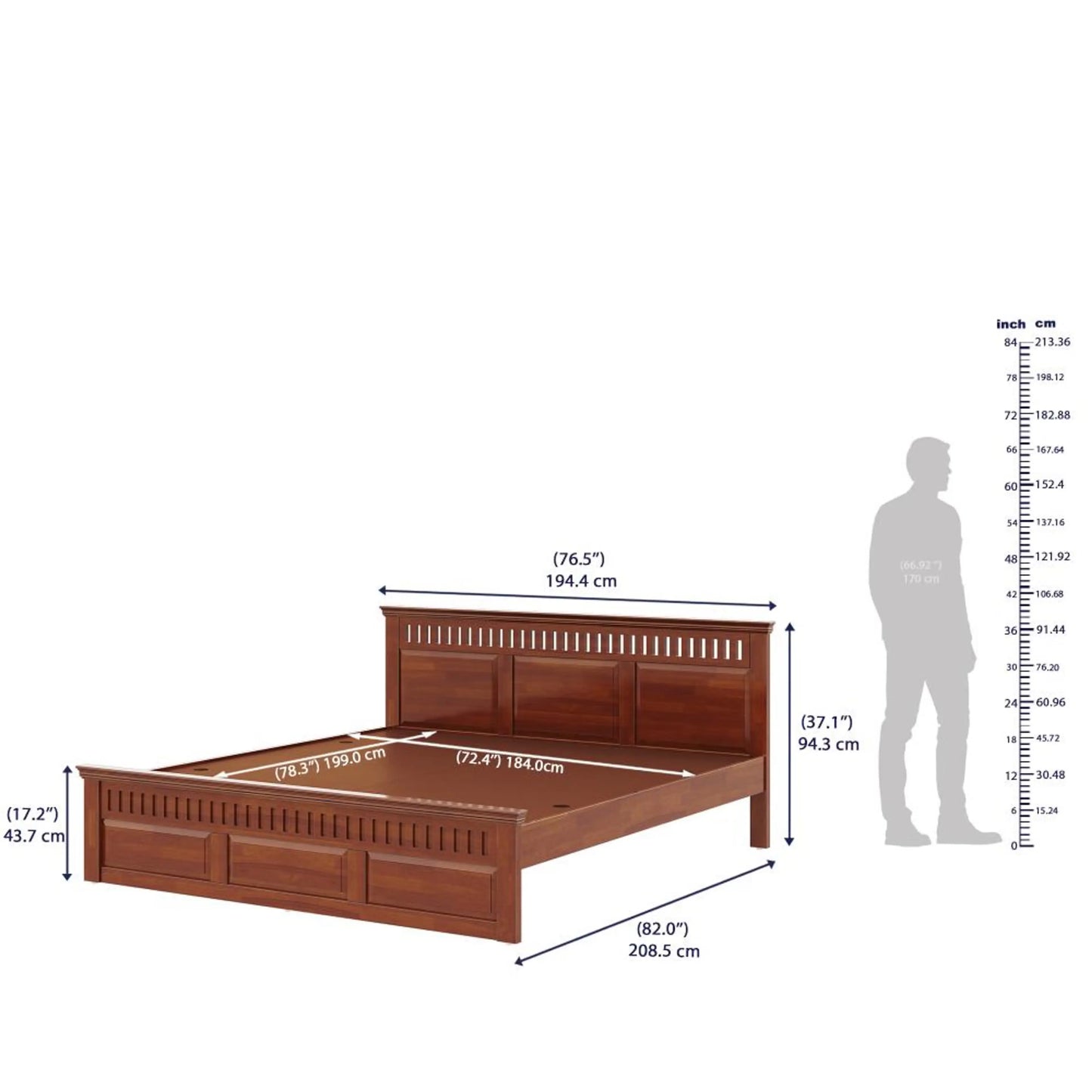 Ren Solid Wood Bed