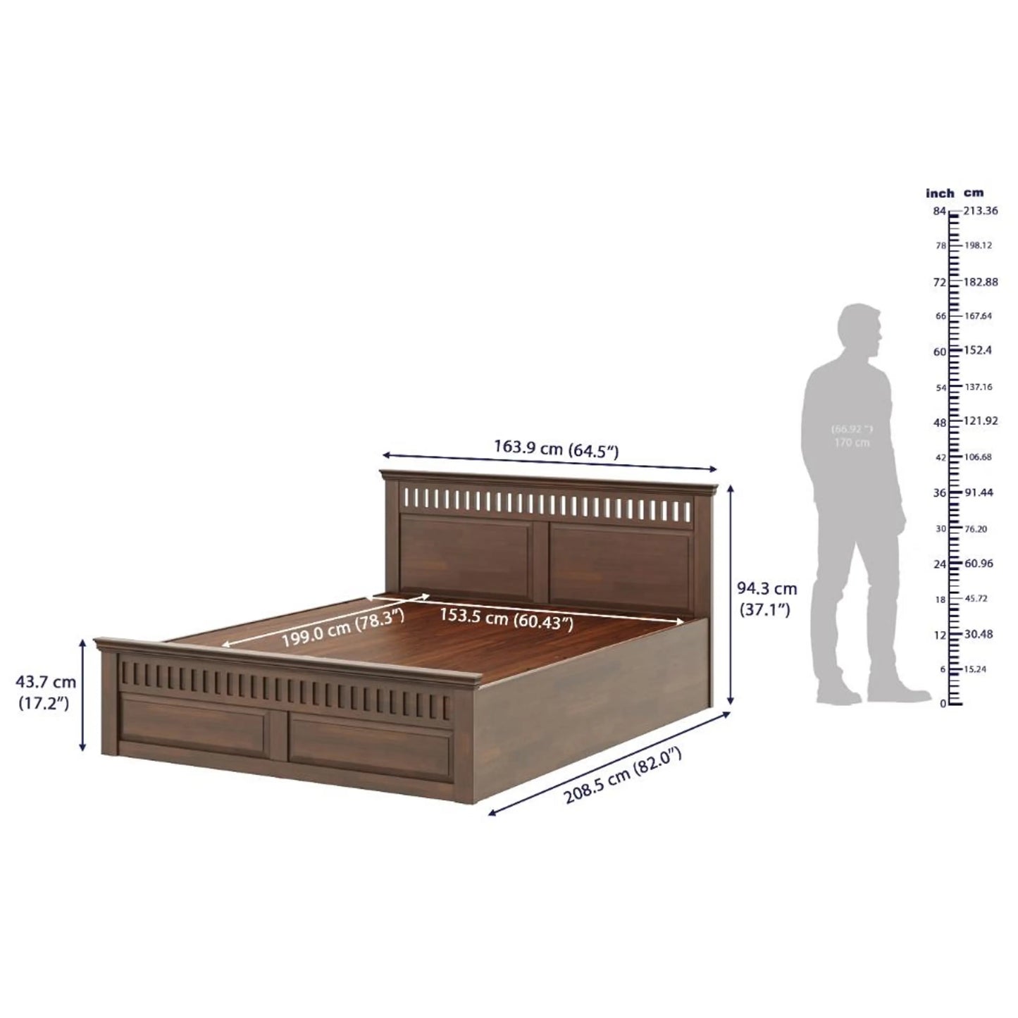 Ren Solid Wood Bed