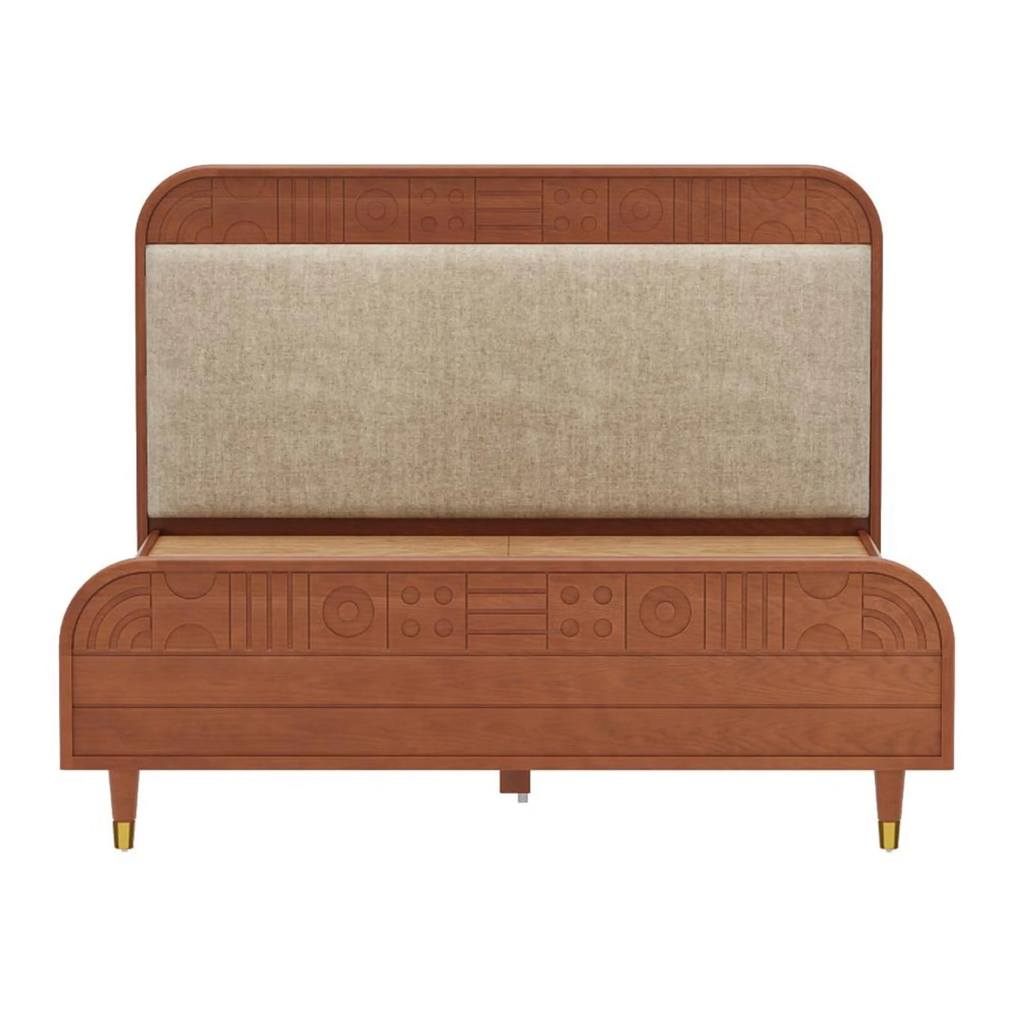 Onyx Upholstery Solid Wood Bed