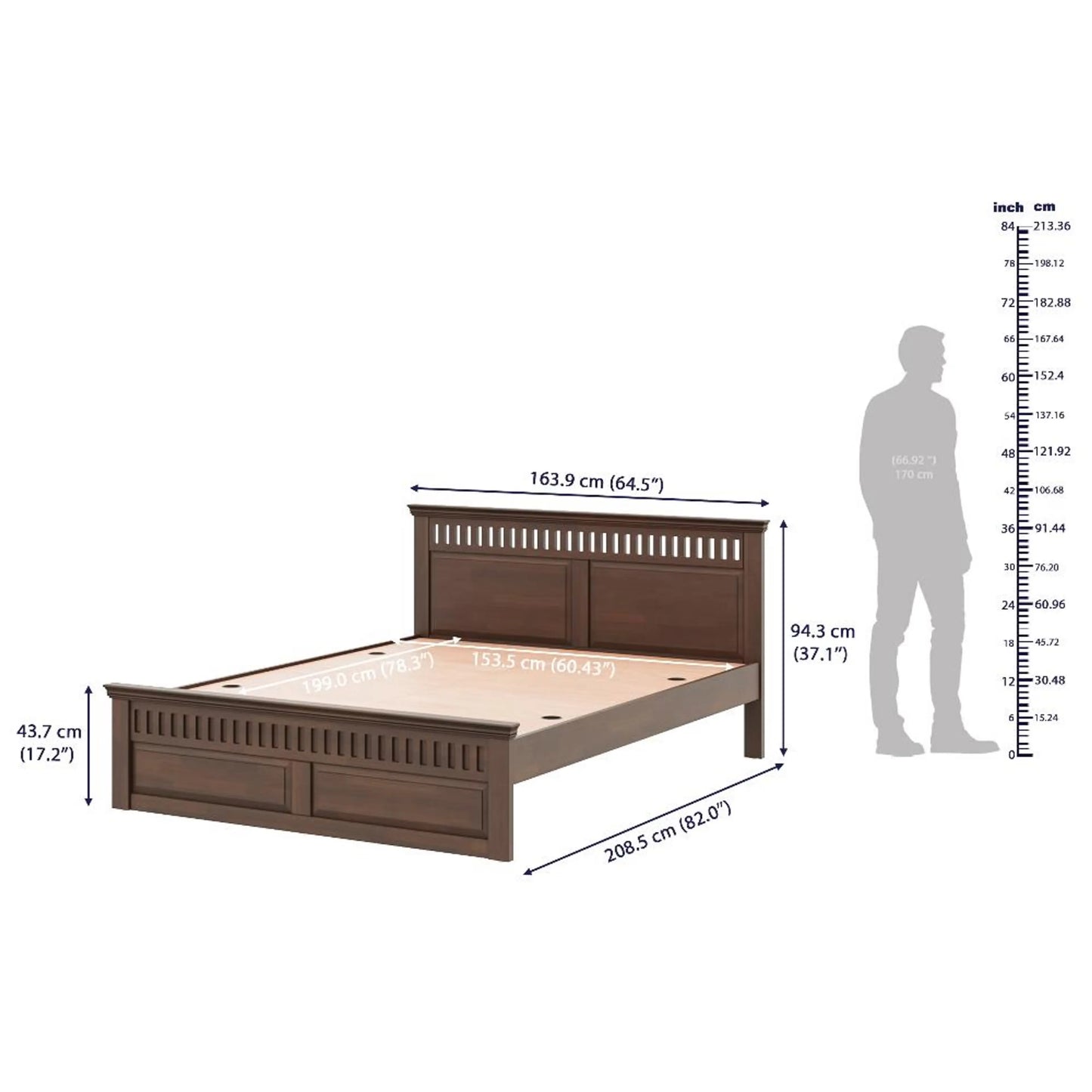 Ren Solid Wood Bed
