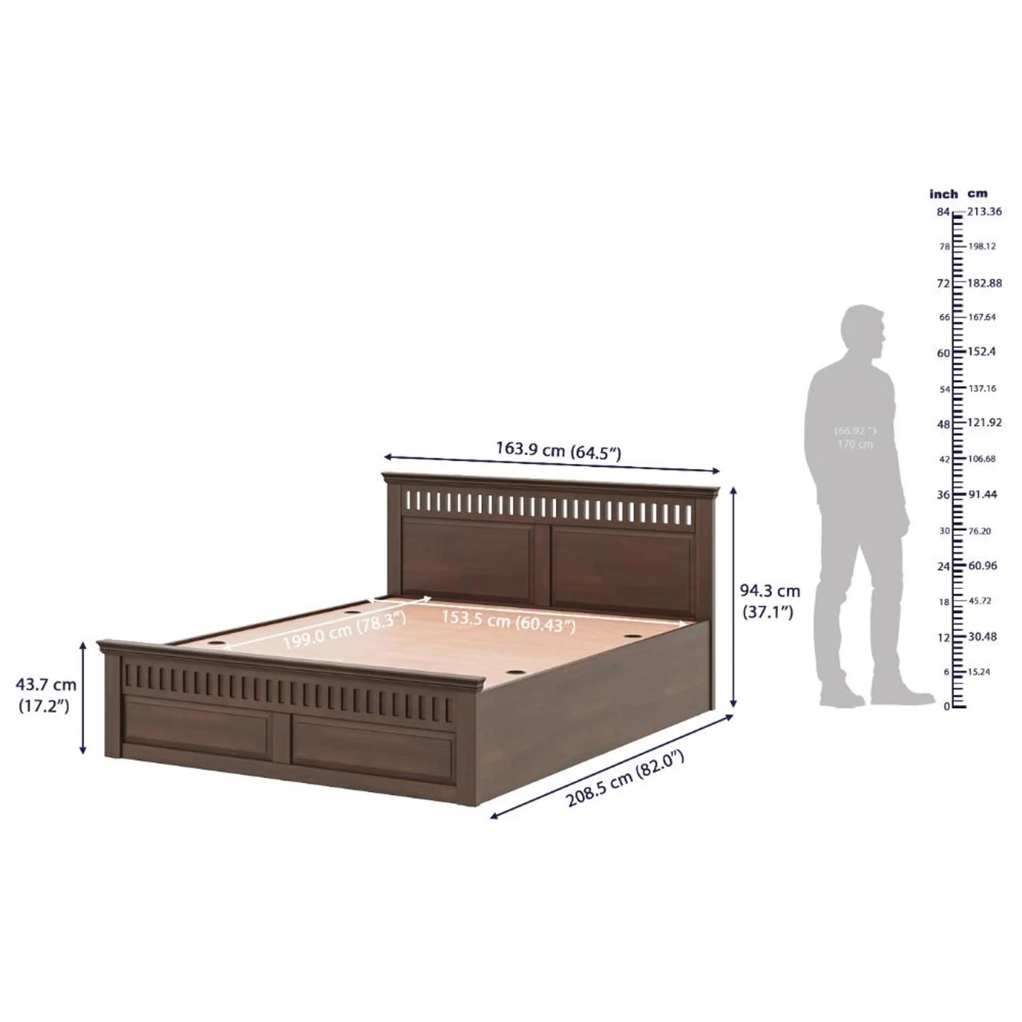 Ren Solid Wood Bed