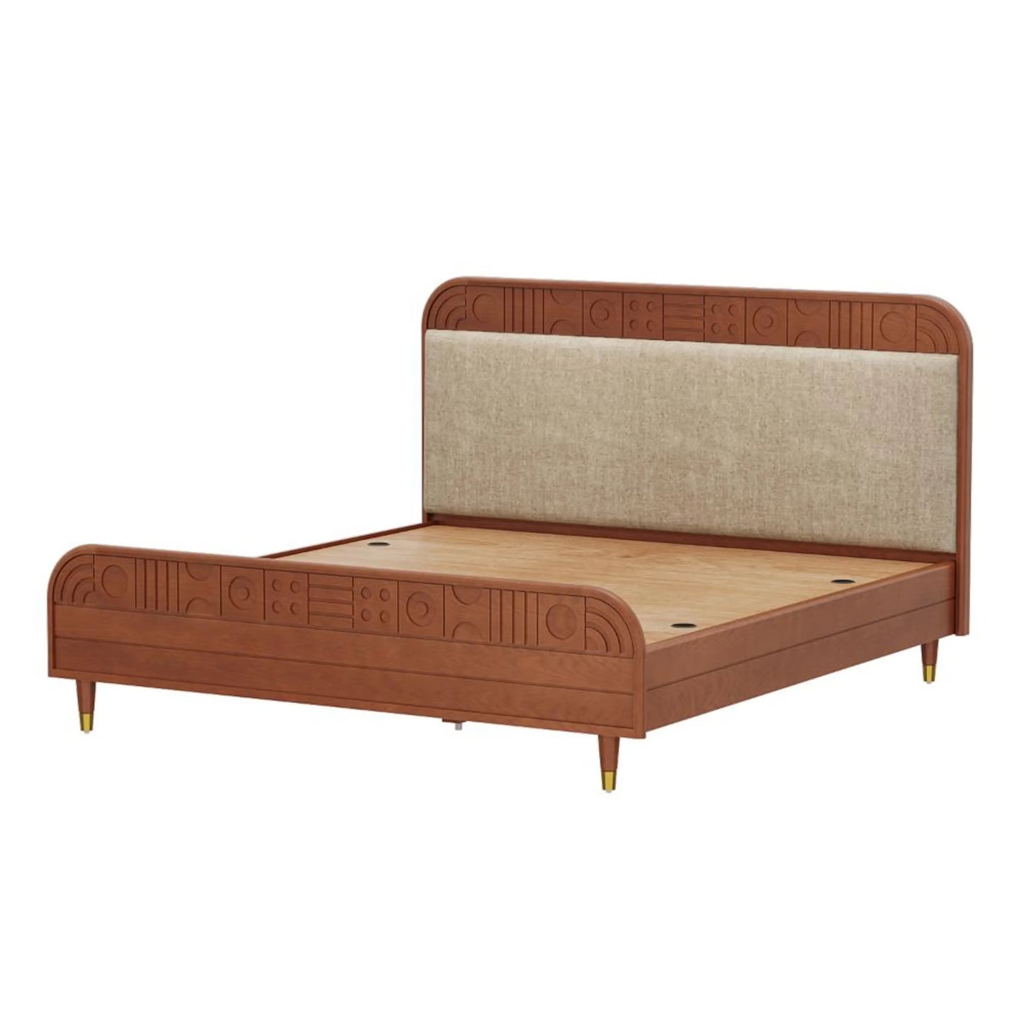 Onyx Upholstery Solid Wood Bed