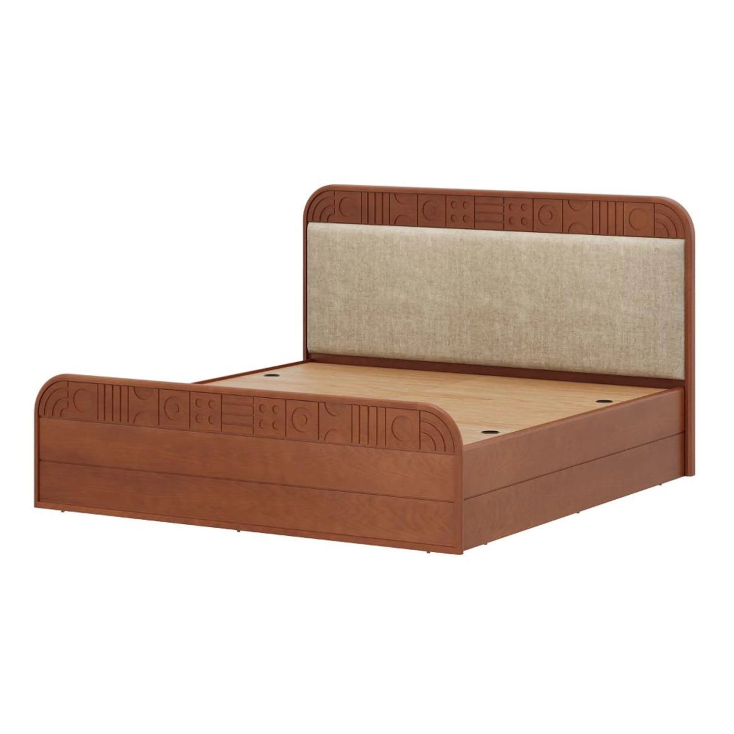 Onyx Upholstery Solid Wood Bed