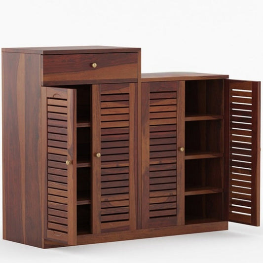 Stoklin Sheesham Wood Shoe Rack Honey Finish 1