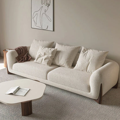 Darcy luxury fabric 3 seater sofa Honey Finish 2