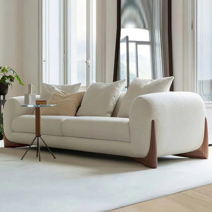 Darcy luxury fabric 3 seater sofa Honey Finish 5