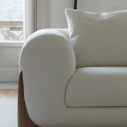 Darcy luxury fabric 1 seater sofa Honey Finish 1