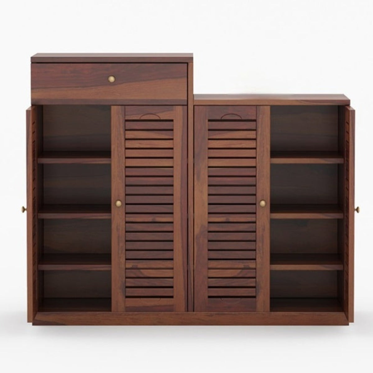 Stoklin Sheesham Wood Shoe Rack Honey Finish 4