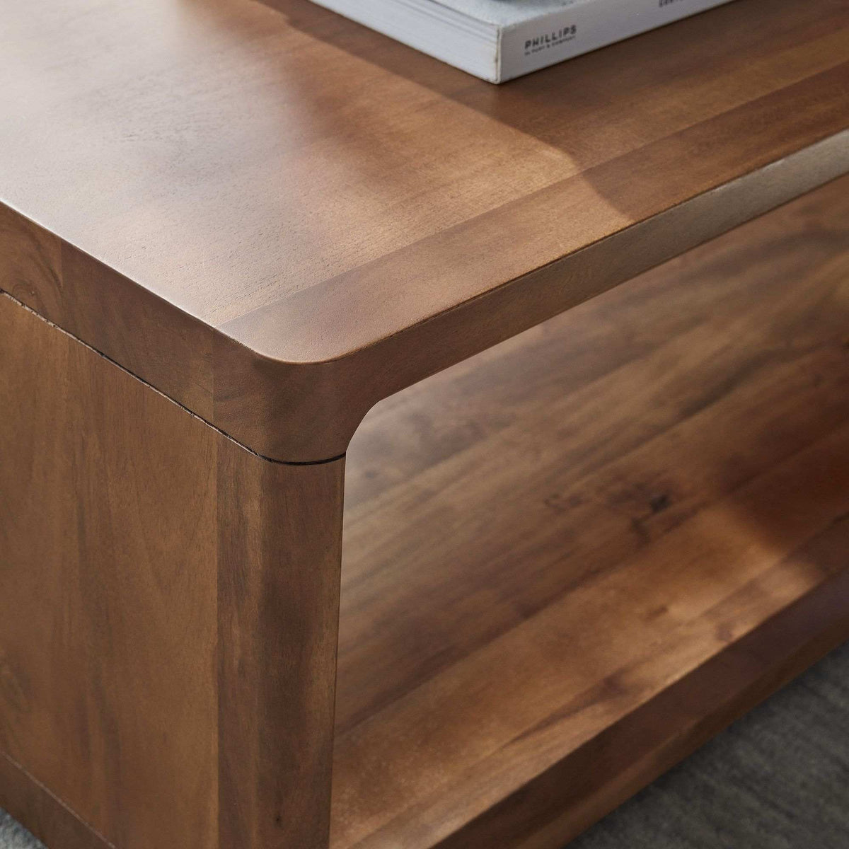 Cashton premium sheesham Wood Coffee Table Honey Finish 2
