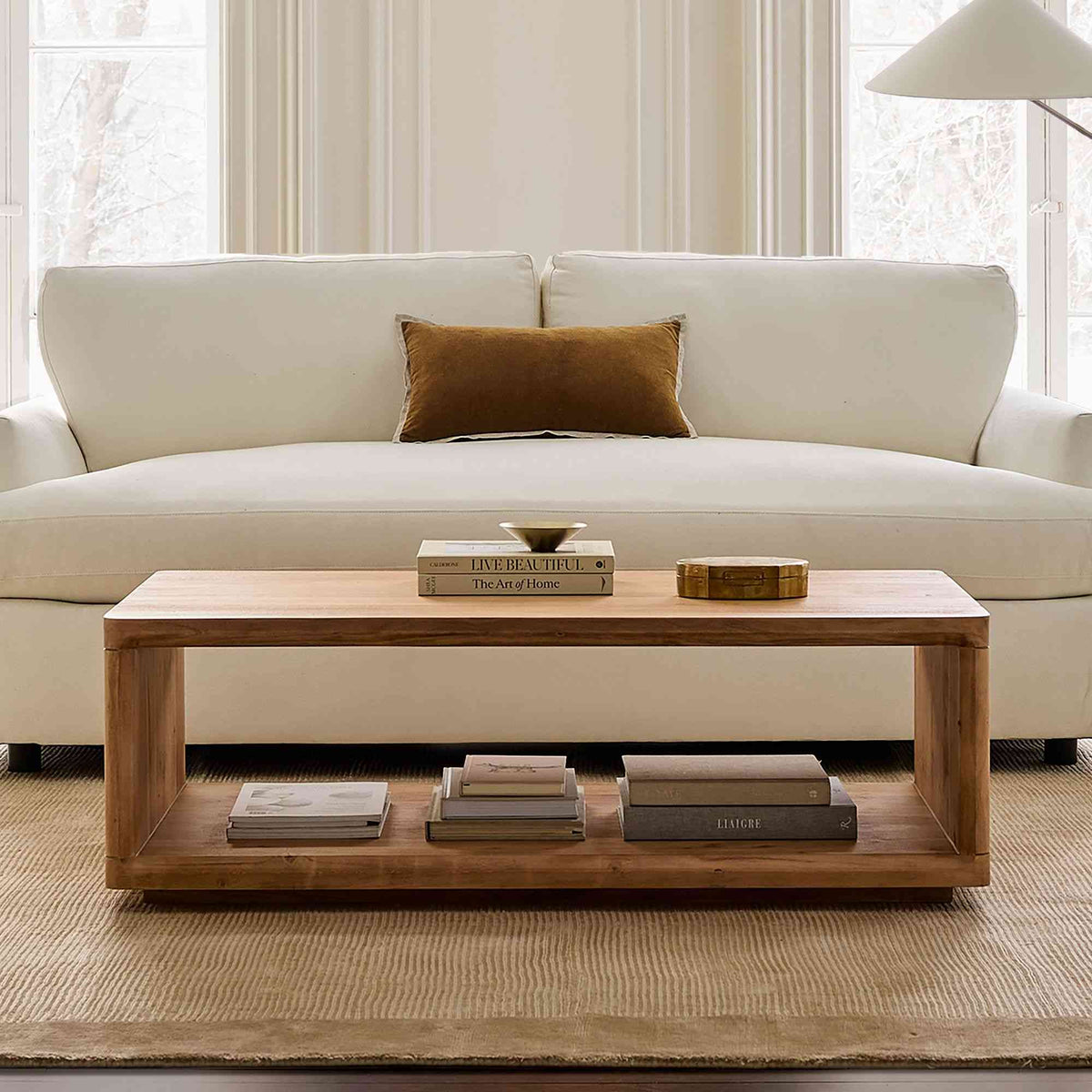Cashton premium sheesham Wood Coffee Table Honey Finish 6