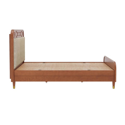 Onyx Upholstery Solid Wood Bed