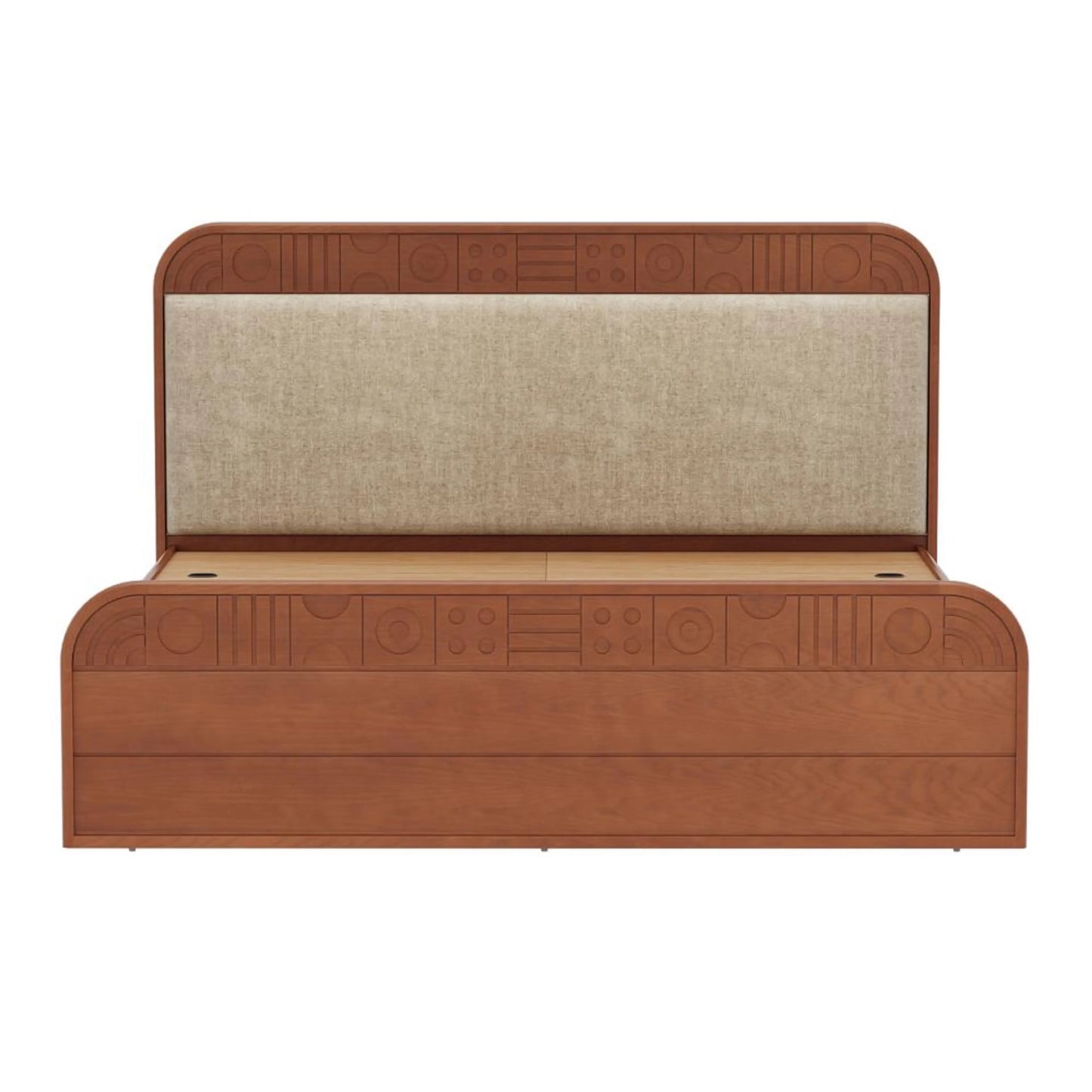 Onyx Upholstery Solid Wood Bed