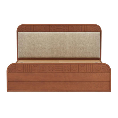 Onyx Upholstery Solid Wood Bed