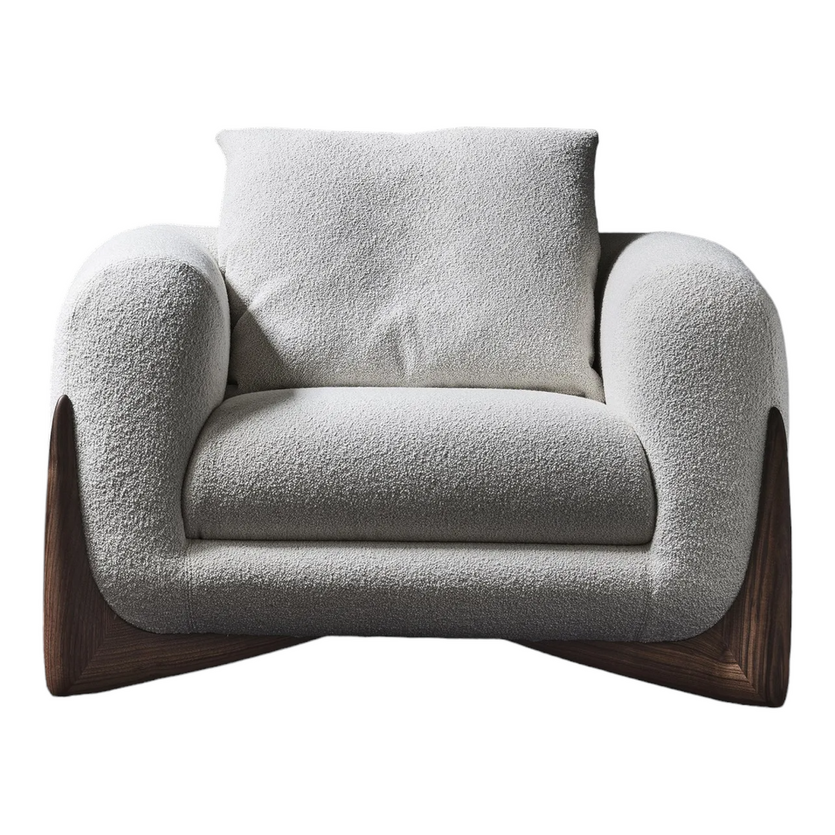 Darcy luxury fabric 1 seater sofa Honey Finish 4