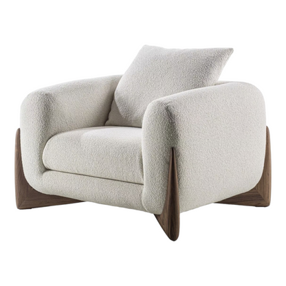 Darcy luxury fabric 1 seater sofa Honey Finish 6