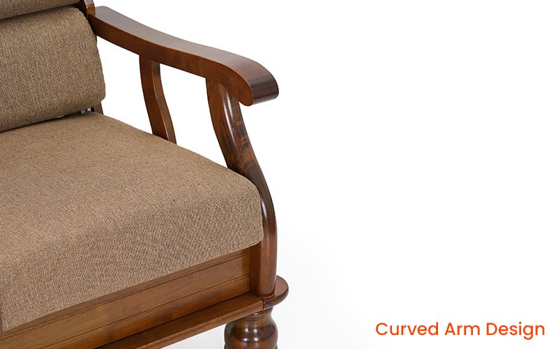 Cashton premium sheesham Wood 1 sofa Honey Finish 2