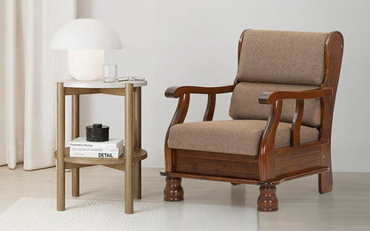 Cashton premium sheesham Wood 1 sofa Honey Finish 7